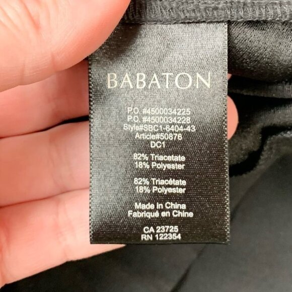 Aritzia Babaton Quentin Pant Slim Straight Leg Pleated Trousers Black Size XS - Picture 8 of 14